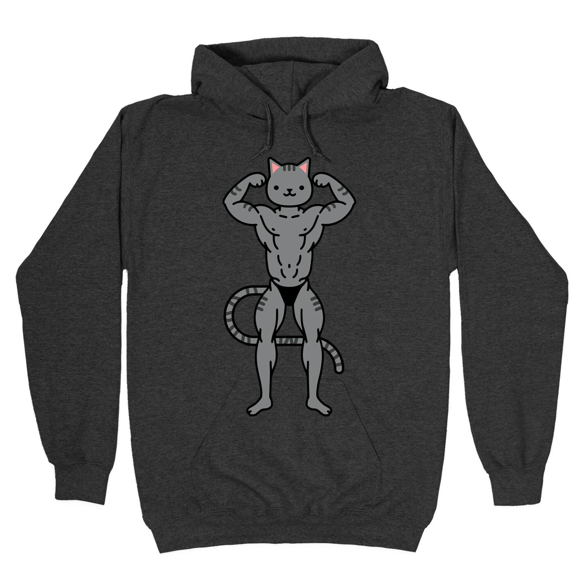 Buff Cat Grey Stripe Hoodie